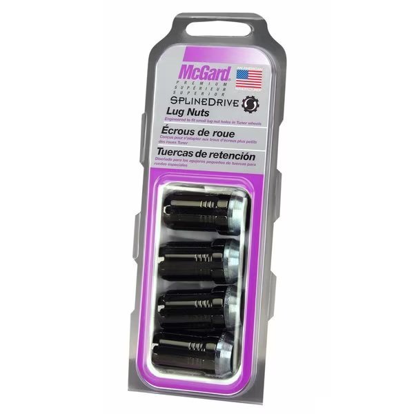 TUNER SPLINEDRIVE LUG NUT PKG/4 14X1.5 BLACK, Mcgard, Mfr#: 65310BK