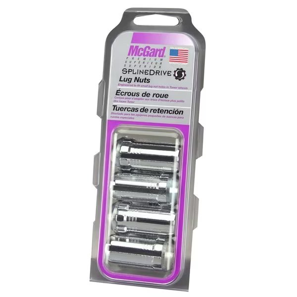 TUNER SPLINEDRIVE LUG NUT PACKAGED/4 14X1.5 - 22MM HEX CHROME, Mcgard, Mfr#: 65315