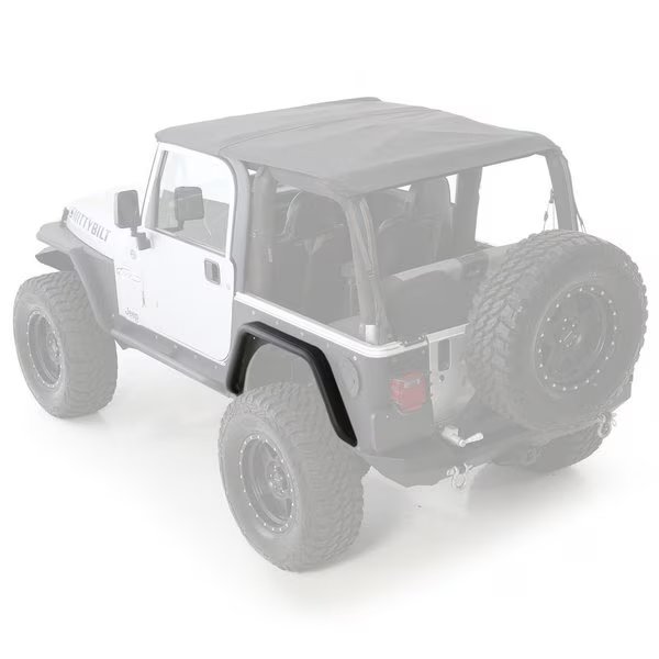 97-06 WRANGLER (TJ/LJ) XRC REAR 3in FENDER FLARES - BLACK TEXTURED, Smittybilt, Mfr#: 76875