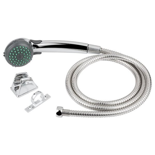 RV SINGLE FUNCTION SHOWER WAND & HOSE KIT - CHROME POLISHED, Dura Faucet, Mfr#: DF-SA400K-CP