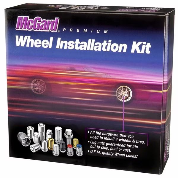 5 LUG 14X1.5 INSTALLATION KIT BLACK 22MM HEX, Mcgard, Mfr#: 84527