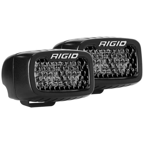 SR-M SERIES PRO SPOT DIFFUSED MIDNIGHT SURFACE MOUNT | PAIR, Rigid Industries, Mfr#: 902513BLK