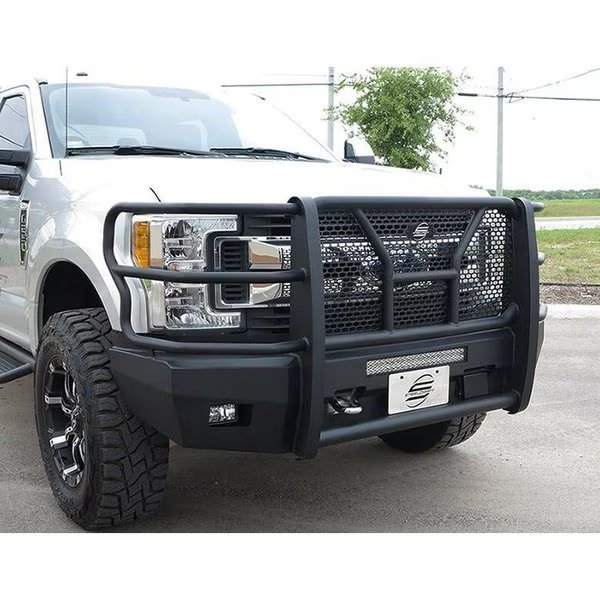 17-C F250/F350 ELEVATION FRONT REPLACEMENT BUMPER BLACK W/CAMERA CUTOU, Steelcraft Automotive, Mfr#: 60-11380CC