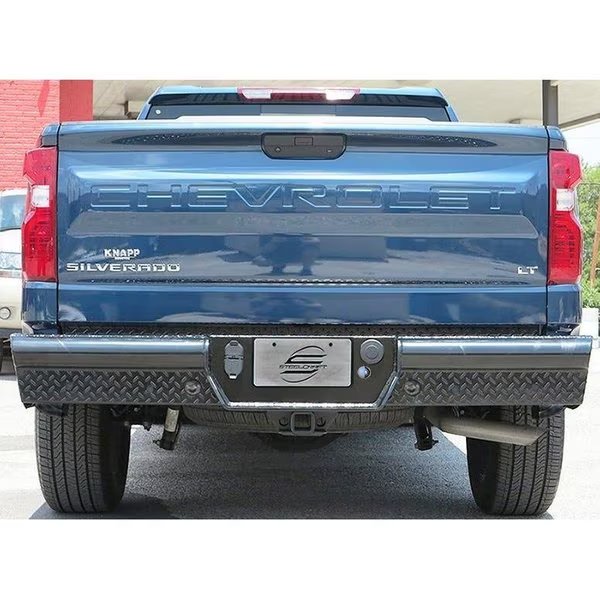 19-C SILVERADO 1500 BLACK REAR HD BUMPER REPLACEMENTS, Steelcraft Automotive, Mfr#: HD20490