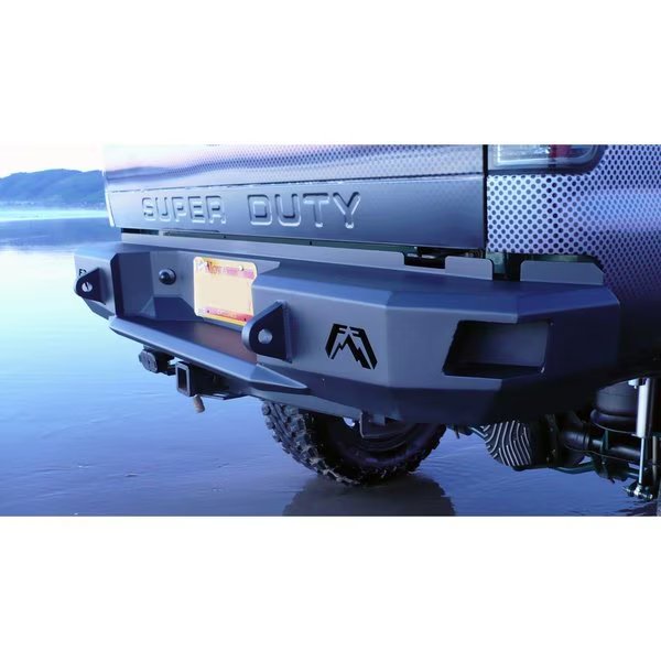 17-C F250/F350 PREMIUM SENSOR REAR BUMPER MATTE BLACK, Fab Fours, Mfr#: FS17-W4151-1