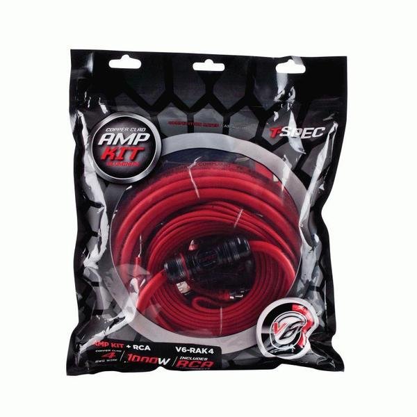 4AWG 1000W AMP KIT WITH RCA - V6 SERIES, Metra Electronics, Mfr#: V6-RAK4