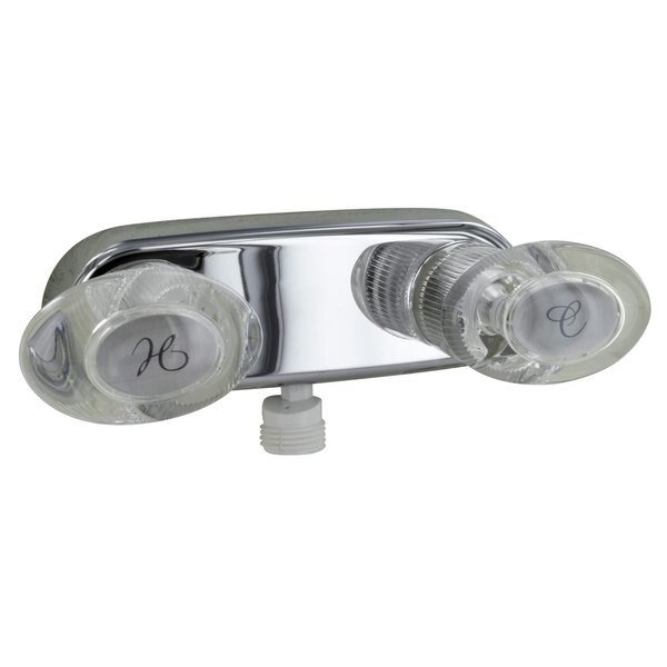 SHOWER VALVE W/ VAC BRKR, 4IN, 2 LEVER, 1/4 TURN, PLASTIC, CHROME, Valterra, Mfr#: PF223341