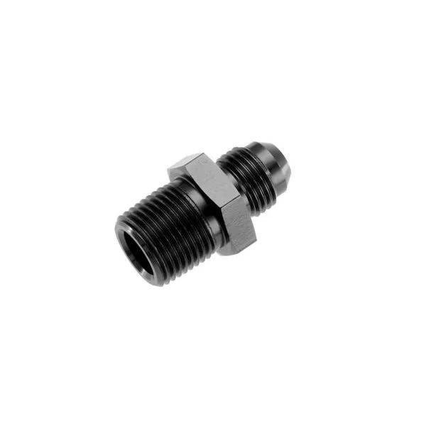 -03 STRAIGHT MALE ADAPTER TO -02 (1/8") NPT MALE - BLACK, Red Horse Performance, Mfr#: 816-03-02-2