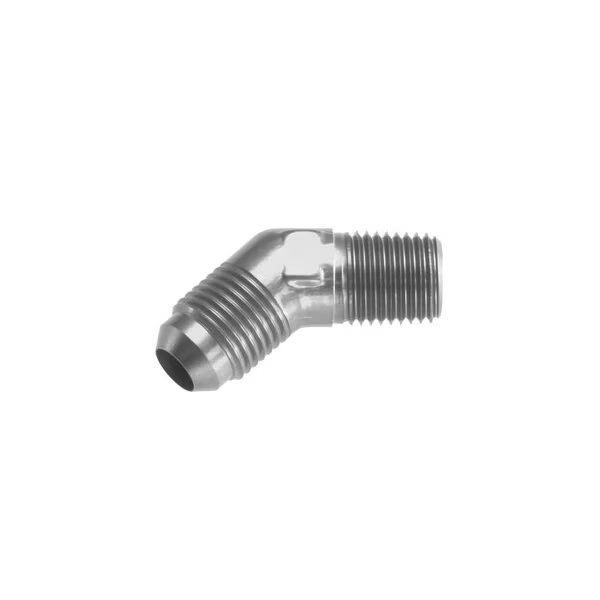 -10 45 DEGREE MALE ADAPTER TO -08 (1/2") NPT MALE - CLEAR, Red Horse Performance, Mfr#: 823-10-08-5