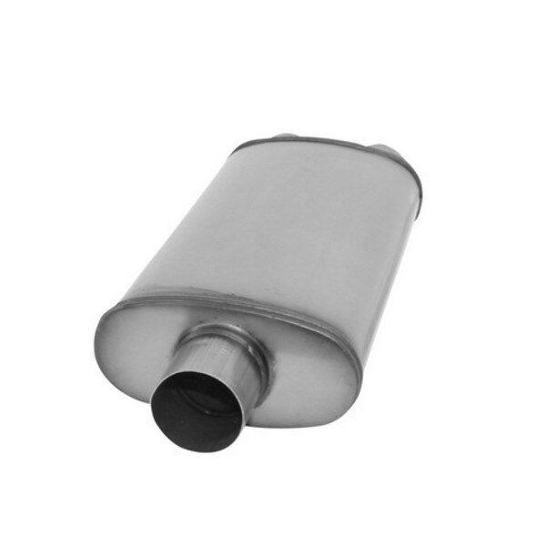 MUFFLER - XLERATOR STAINLESS STEEL, OVAL-C/D, 24IN OAL, 3IN-2.50IN, Ap Exhaust, Mfr#: XS2288