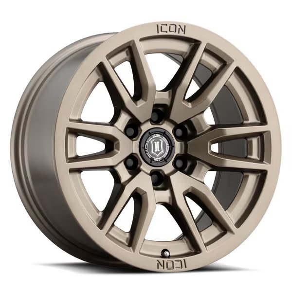 ICON ALLOYS VECTOR 6 BRONZE - 17 X 8.5 / 6 X 5.5 / 0MM / 4.75" BS, Icon Vehicle Dynamics, Mfr#: 2417858347BR