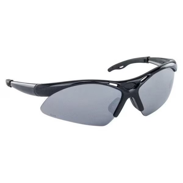 SAFETY GLASS DB BLACK FRAME SMOKE MIRROR, Sas Safety, Mfr#: SA540-0203