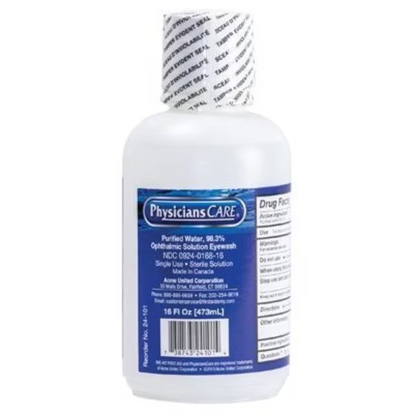 EMERGENCY EYE WASH BOTTLE 16oz 24-101, Sas Safety, Mfr#: SA5130