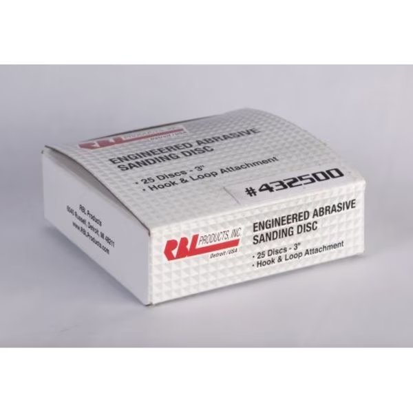 3" ENGINEERED ABRASIVE #2500 25/BOX, Rbl Products, Mfr#: RB4-32500