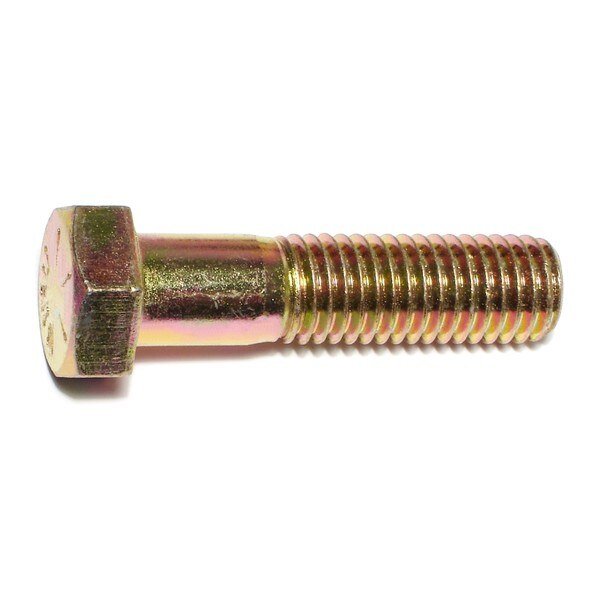 Grade 8, 5/8"-11 Hex Head Cap Screw, Zinc Yellow Steel, 2-1/2 in L, 10 PK, Midwest Fastener, Mfr#: 00751
