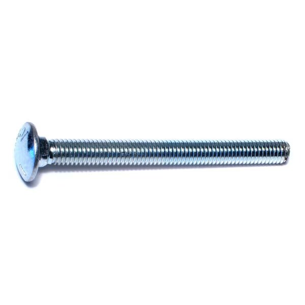 3/8"-16 x 4" Zinc Plated Grade 5 Steel Coarse Thread Carriage Bolts 50PK, Midwest Fastener, Mfr#: 07507
