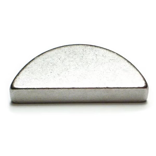 Woodruff Key, 10 x 16 mm Key Size, Steel Zinc, 3 PK, Midwest Fastener, Mfr#: 32347