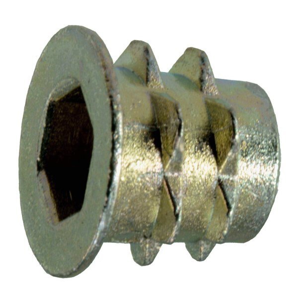 Hex Drive Threaded Insert, M6-1.00 Int Thrd Sz, 10 mm L, Zinc Alloy, 10 PK, Midwest Fastener, Mfr#: 32764