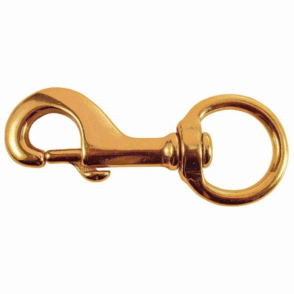 1-1/4" x 4-3/4" Brass Swivel Bolt Snap Hooks 2PK, Midwest Fastener, Mfr#: 36671