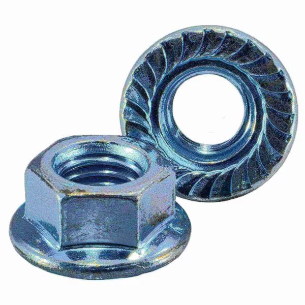 Flange Nut, M12-1.75, Steel, Class 8, Zinc Plated, 6 PK, Midwest Fastener, Mfr#: 39946