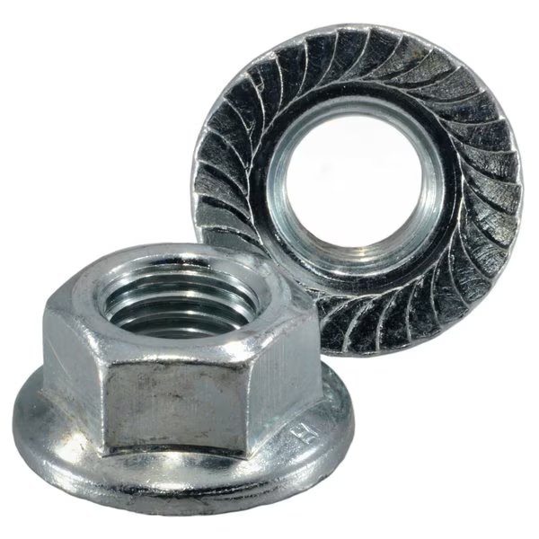 Flange Nut, M20-2.50, Steel, Class 8, Zinc Plated, 2 PK, Midwest Fastener, Mfr#: 39951