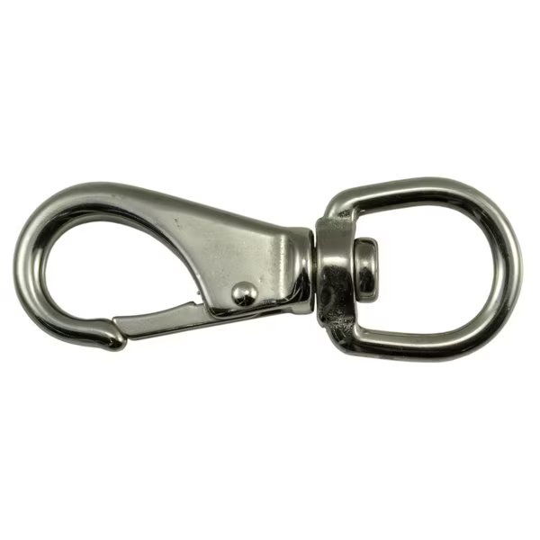5/8" x 3-3/8" 18-8 Stainless Steel Swivel Spring Snap Hooks 5PK, Midwest Fastener, Mfr#: 52237