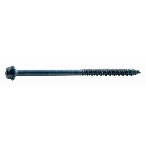 Masonry Screw, 3/16" Dia., Hex, 3 3/4 in L, Steel Blue Ruspert, 100 PK, Torquemaster, Mfr#: 52457