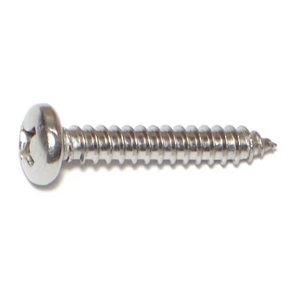 Sheet Metal Screw, #12 x 1-1/4 in, 18-8 Stainless Steel Pan Head Phillips Drive, 50 PK, Midwest Fastener, Mfr#: 53564