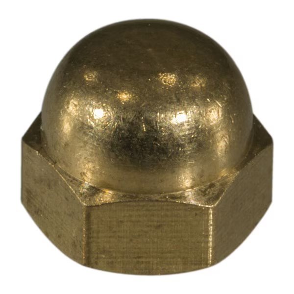 Acorn Nut, #6-32, Brass, 15 PK, Midwest Fastener, Mfr#: 61062