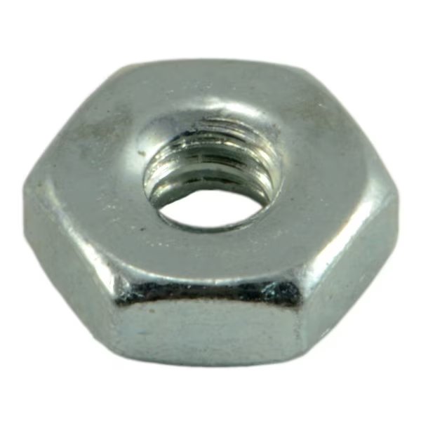 Machine Screw Nut, #4-40, Steel, Grade 2, Zinc Plated, 150 PK, Midwest Fastener, Mfr#: 62168