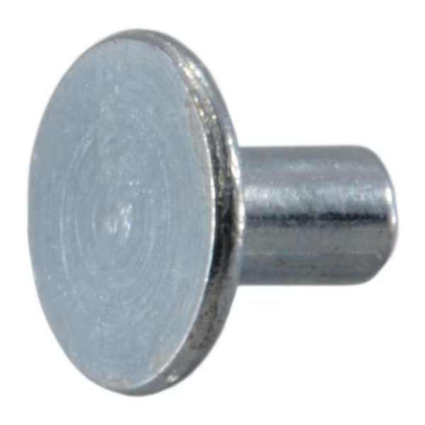 Tinner Rivet, Flat Head, 0.24" Dia., Steel Body, 120 PK, Midwest Fastener, Mfr#: 62203