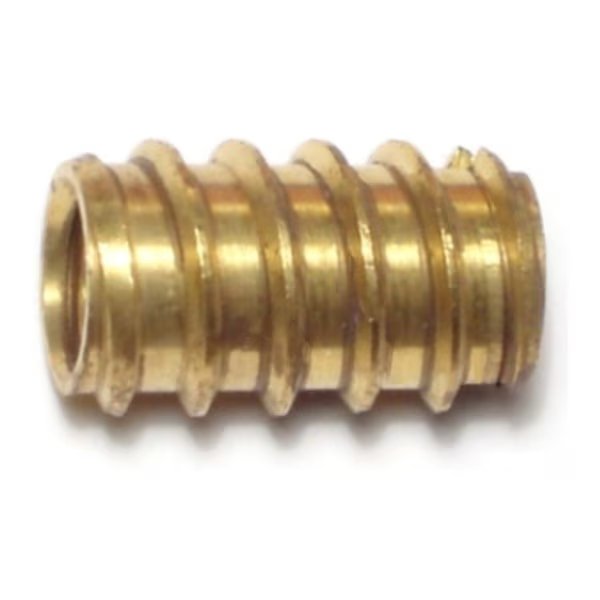 Knife Thread Insert, 3/8"-16 Int Thrd Sz, 1 in L, Brass, 10 PK, Midwest Fastener, Mfr#: 66367