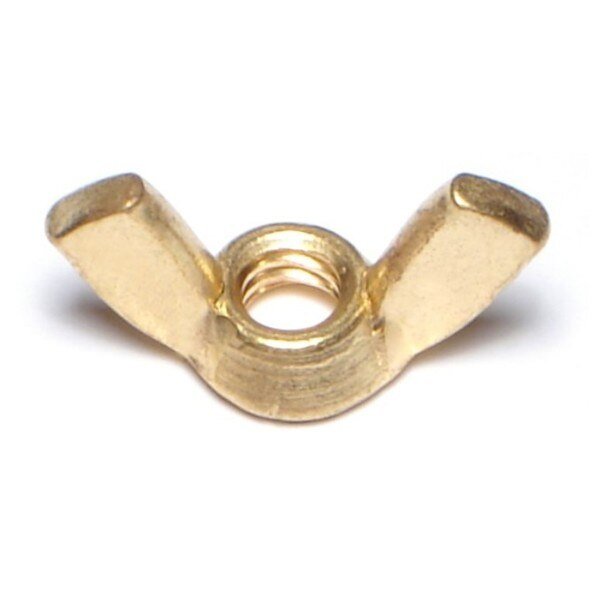 Wing Nut, 1/4"-20, Brass, 10 PK, Midwest Fastener, Mfr#: 71763