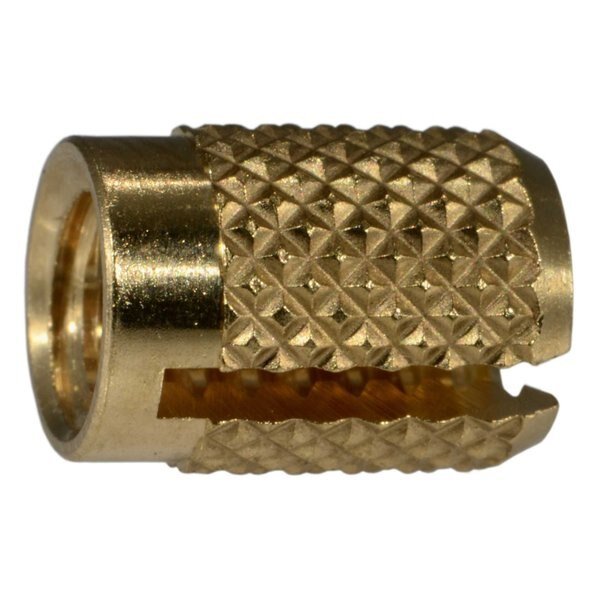 Press Insert, #10-24 Int Thrd Sz, Brass, 6 PK, Midwest Fastener, Mfr#: 930445