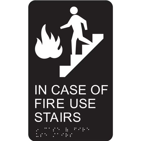 Braille Use Stairs Signs 6" x 9", 3PK, Hy-Ko, Mfr#: A20022