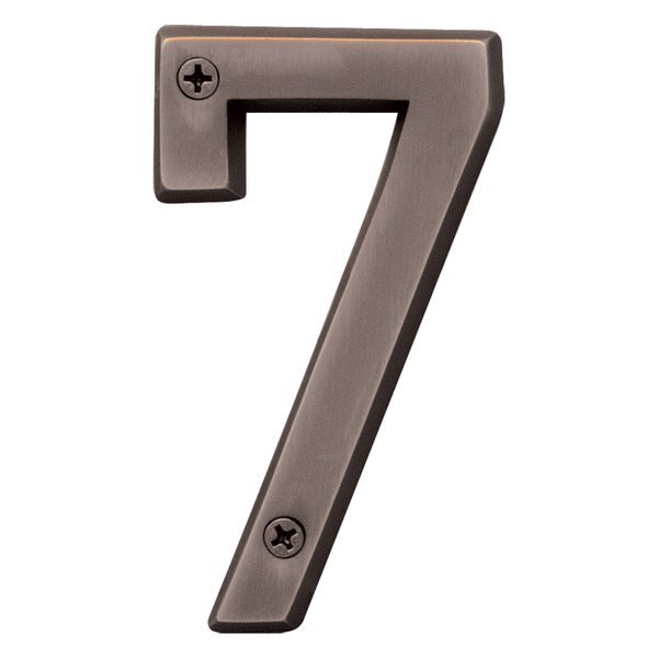 4In Old World Bronze Number 7, 3PK, Hy-Ko, Mfr#: A30947