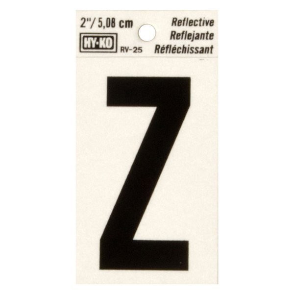 2In Reflective Letter Z, 10PK, Hy-Ko, Mfr#: B00437