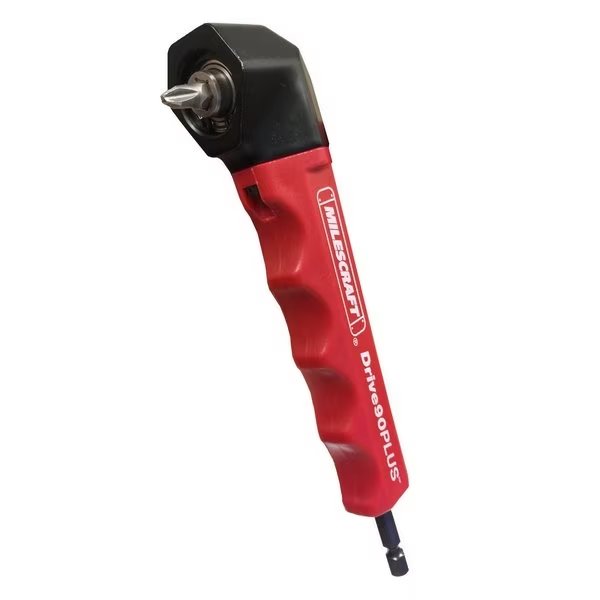 Drive90PLUS Impact Ready, Right Angle Drill Attachment for Tight Spaces, Milescraft, Mfr#: 1303