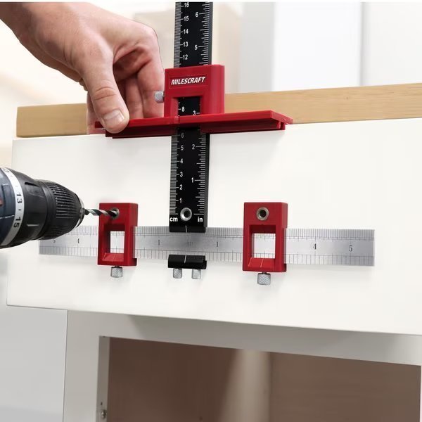 Hardware Jig, Adjustable Drill Guide to Quickly Install Cabinet/Drawer Handles, Knobs and Pulls, Milescraft, Mfr#: 1340