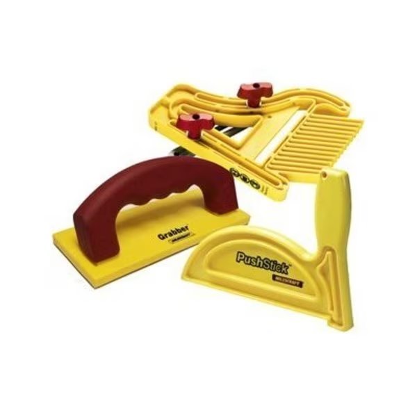 Safety Bundle - Includes Feather Board, Push Stick, Grabber Push Block, Milescraft, Mfr#: 7334
