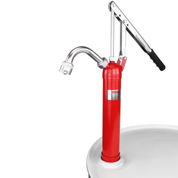 Hand Operated Lever Drum Pump with All Steel Body and NonDrip Spout 1 Gallon Per 9 Strokes, Zeeline, Mfr#: ZED-S1