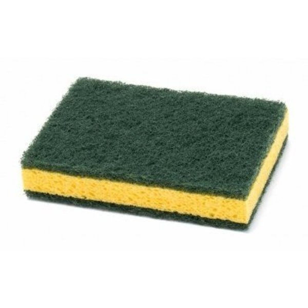 6” Thick Sponge W/Green Scrub Pads On Each Side, 50PK, The Brush Man, Mfr#: EPDM SPONGE 6
