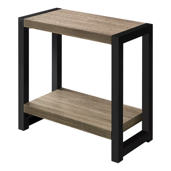 Accent Table - 22"H / Dark Taupe / Black Metal, Monarch Specialties, Mfr#: I 2083