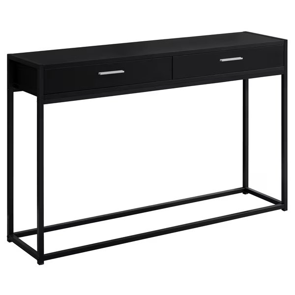Accent Table - 48"L / Black / Black Metal Hall Console, Monarch Specialties, Mfr#: I 3512