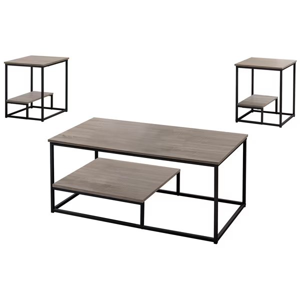 Dining Table - 36"X 48" / Grey Reclaimed Wood-Look/ Black, Monarch Specialties, Mfr#: I 7960P