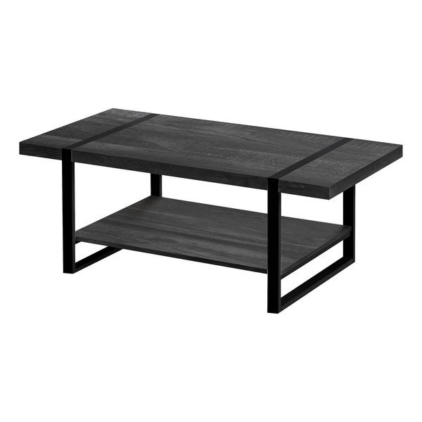 Coffee Table, Accent, Cocktail, Rectangular, Living Room, 48"L, Metal, Laminate, Black, Contemporary, Monarch Specialties, Mfr#: I 2860