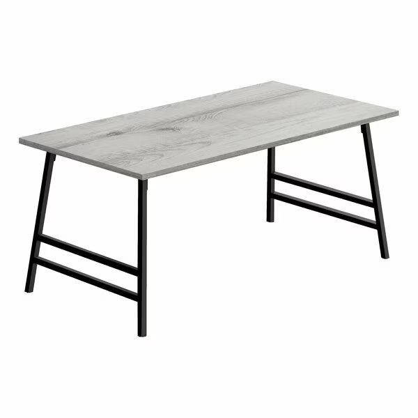 Coffee Table, Accent, Cocktail, Rectangular, Living Room, 40 in.L, Grey Laminate, Black Metal, Monarch Specialties, Mfr#: I 3791