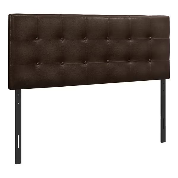 Bed, Headboard Only, Full Size, Bedroom, Upholstered, Pu Leather Look, Brown, Transitional, Monarch Specialties, Mfr#: I 6000F