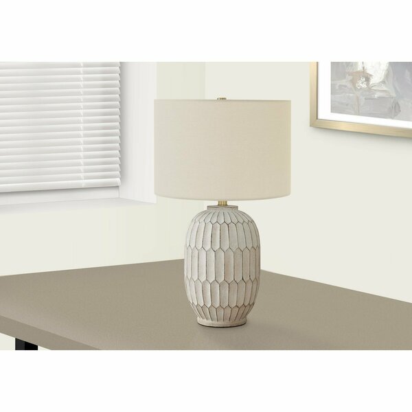 Lighting, 24 in.H, Table Lamp, Cream Resin, Ivory / Cream Shade, Transitional, Monarch Specialties, Mfr#: I 9720