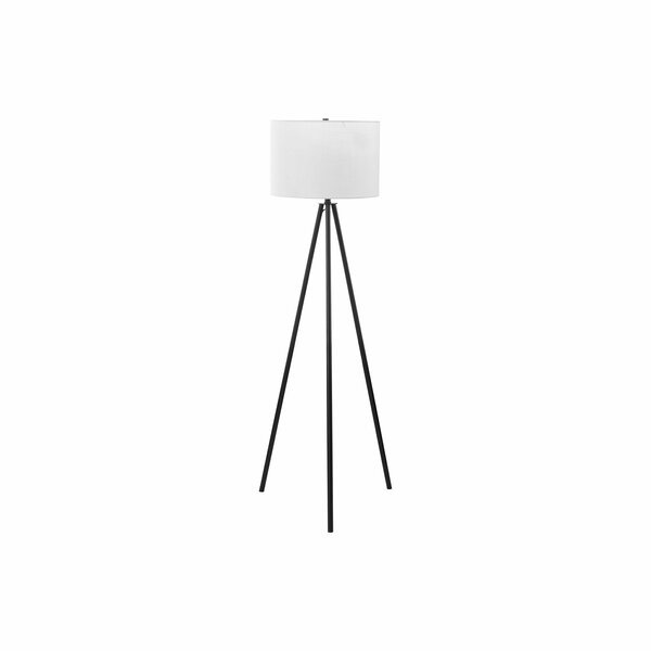 Lighting, 63 in.H, Floor Lamp, Black Metal, Ivory / Cream Shade, Contemporary, Monarch Specialties, Mfr#: I 9735